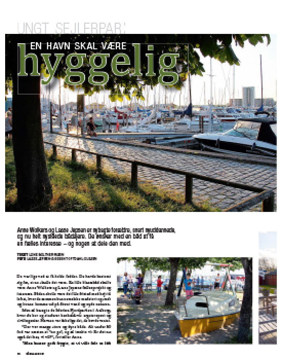 Ungt sejlerpar - en havn skal være hyggelig